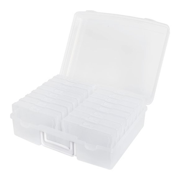 Organizador de fotos Novelinks Clear con asa, 16 fundas, 4 x 6
