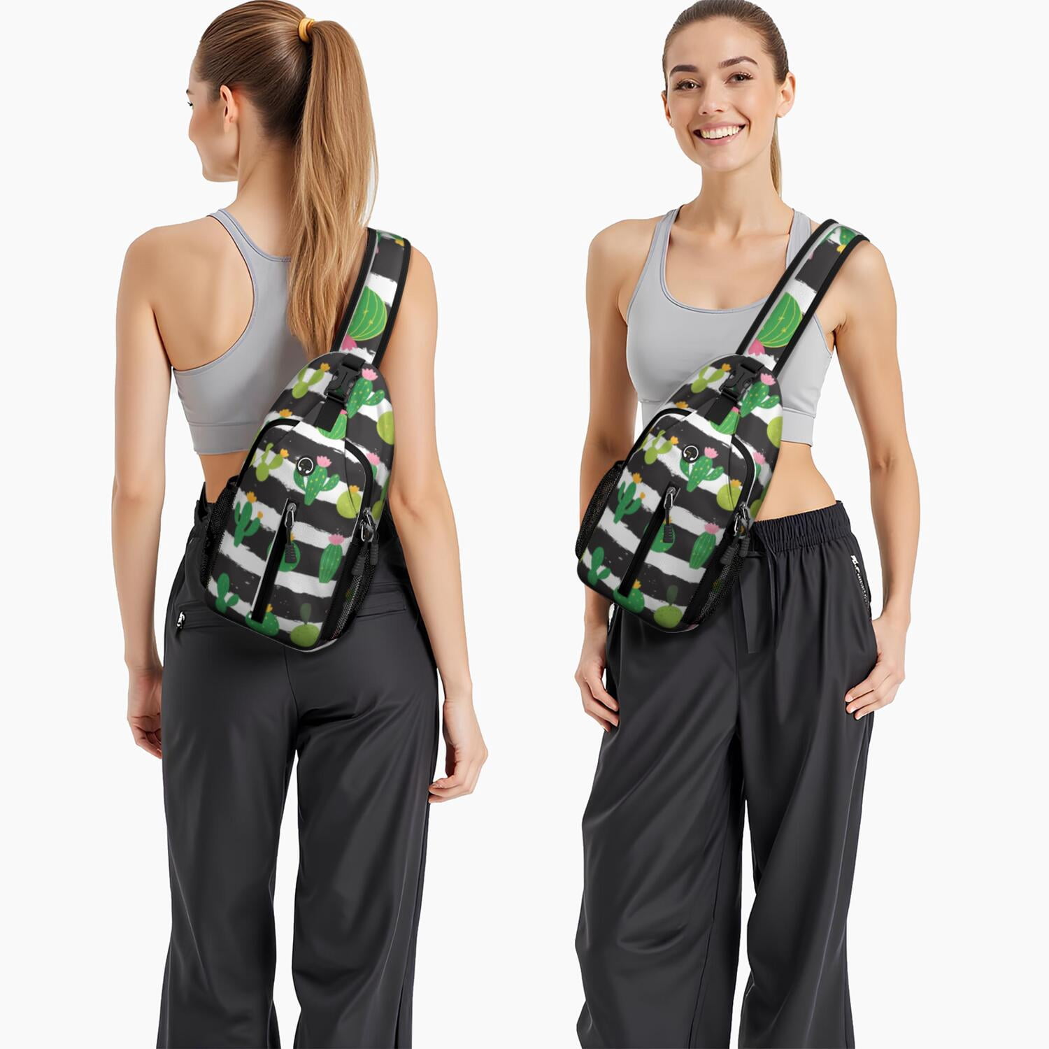 Crossbody Sling Bag Trendy Sling Backpack Cactus Travel Backpack Backpack Purse for Women Men