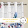 thumbnail image 6 of Blue Spring Floral Kitchen Curtains Window Panels, Pink Flowers Butterfly Wooden Watercolor Insulated Window Treatment Curtain, Grommet Curtains for Bedroom/Living Room/Bathroom, 2 Piece 42"Wx54"L, 6 of 8