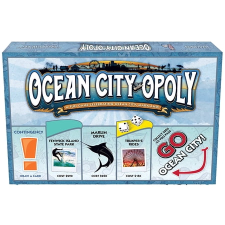 Late For The Sky: Ocean City-Opoly - Maryland Vacation Destination Opoly-Style Board Game, Family Strategy, 2-6 Players, Traditional or 1hr Version