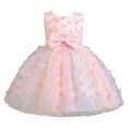 thumbnail image 1 of WEAIXIMIUNG Robes pour Enfants pour Mariage Robe de Concours pour Fille Enfant Fête Nœud Sans Manches Robe Robes, 1 of 7