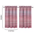 thumbnail image 4 of Abstract Oil Paiting Watercolor Kitchen Curtains - Vintage Tier Cafe Curtains for Bathroom Living RV Rod Pocket Window Drapes 36 Inch 2 Panels Set 28"x36" Window Treatment Tiers, 4 of 4