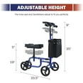 thumbnail image 2 of Bestco Adjustable Knee Scooter Folding Walker for Foot Ankle Leg Injury More, Blue, 2 of 12