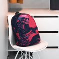 thumbnail image 3 of Lukts Rock Skull Guitarist Pattern 15 Inch Student Backpack, Waterproof Laptop Backpack with Adjustable Shoulder Straps, Lightweight Travel, Campus Backpack, Unisex, 3 of 6