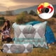thumbnail image 4 of Coche inflable senderismo viaje almohada con bolsa de almacenamiento compacto antideslizante transpirable Gris verde Cola Almohada de viaje inflable, 4 of 8