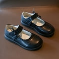 thumbnail image 6 of GiLiling Girls Bow Mary Jane Flats, Adjustable Strap Scalloped Edge School Shoes, Soft Sole Non Slip Student Performance Flats for Kids (Black, 5.5-6 Years), 6 of 8