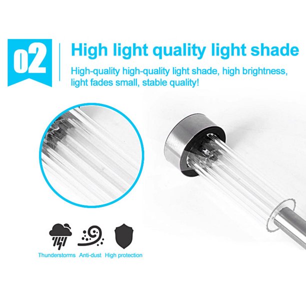 Lámpara 10x de césped solar LED de acero inoxidable Decoración de jardín al aire libre Bolardo de luz Likrtyny Para estrenar