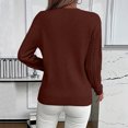 thumbnail image 4 of Womens Cable Knitted Sweaters Fall Winter 2026 Oversized Trendy Sweater Cozy Long Sleeve Crewneck Soft Pullovers,S, 4 of 5