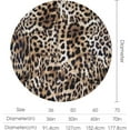 thumbnail image 2 of Leopard Print Round Tablecloth,Cheetah Skin Tiger Leather Spotted Fur Animal Wild Nature Beige Brown Texture Table Cover for Dining Room Kitchen Decoration 60x60in, 2 of 6