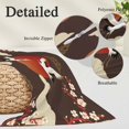 thumbnail image 3 of Japanese Style Body Pillow Covers 20"x54", Modern Cranes Cherry Flower Wave Brown Soft Brushed Microfiber Breathable Throw Pillow Covers, Decorative Pillowcase with Zipper for Couch Sofa Bedroom, 3 of 9