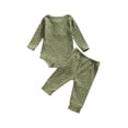 thumbnail image 3 of xiaxaixu Baby Girls Ribbed Clothes Set, Polka Dot Print Romper+Long Pants, 3 of 7