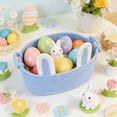 thumbnail image 4 of Kbndieu Small Woven Easter Basket for Kids Cute Gifts Baskets with Rabbit Ears Empty Baby Storage Basket for Storing Easter Party Favors Gifts, 4 of 6