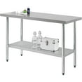 thumbnail image 6 of 72"W x 30"D 18 Gauge 430 Stainless Steel Workbench with Galvanized Legs & Undershelf, 6 of 6