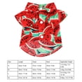 thumbnail image 6 of Xirurus Dog Shirt Skin Friendly Breathable Fashion Washable Pet Clothing for Spring Summer Watermelon Red S, 6 of 9