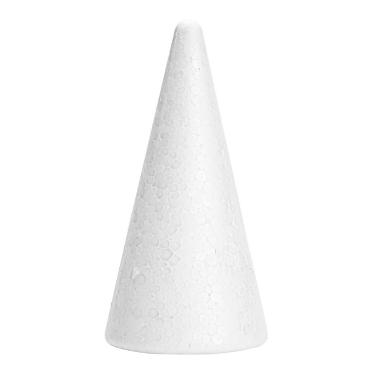 White Christmas Tree 24pcs White Foam Cones White Polystyrene Cone Shaped Foam Craft Foam Cones for DIY Art Projects Christmas Decor, Size: 3.93 x