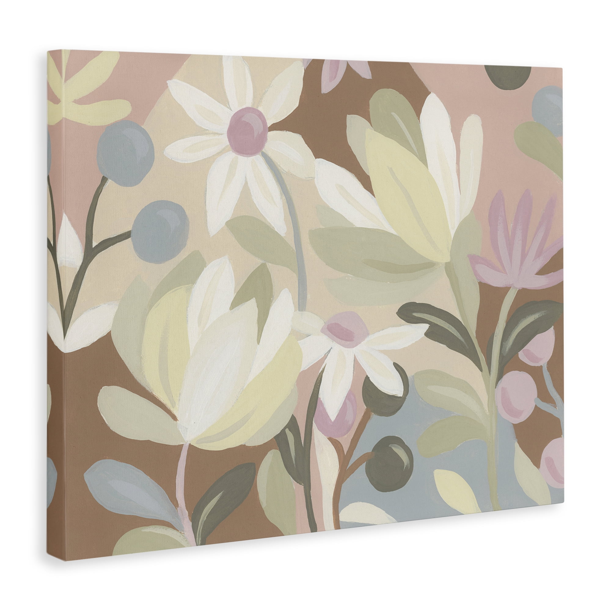 Stupell Industries Modern Tangled Blooms Plants & Flowers Painting Wrapped Canvas Art Print Wall Art, 20 x 16