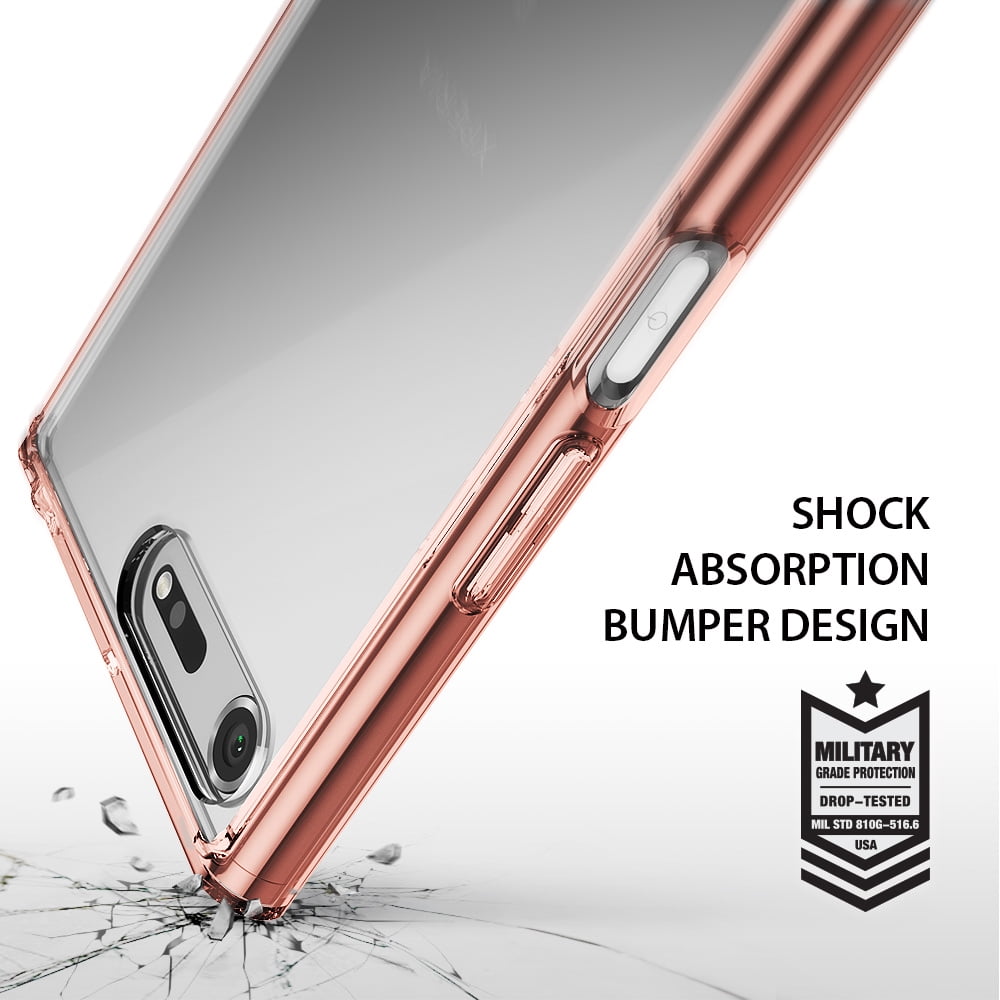Ringke Fusion Case Compatible with Sony Xperia XZ Premium, Transparent PC Back TPU Drop Protection Phone Cover - Rose Gold - Walmart.com