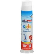Aquafresh Kids Triple Protection Fluoride Toothpaste Bubble Mint Pump, 4.6 oz
