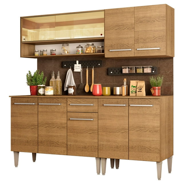 Armário de Cozinha Completa 169cm Emilly Dance Madesa 07 Madesa GREM169007