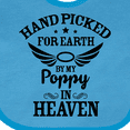 thumbnail image 4 of Inktastic Handpicked for Earth by My Poppy in Heaven with Angel Wings` Boys or Girls Baby Bib, 4 of 4