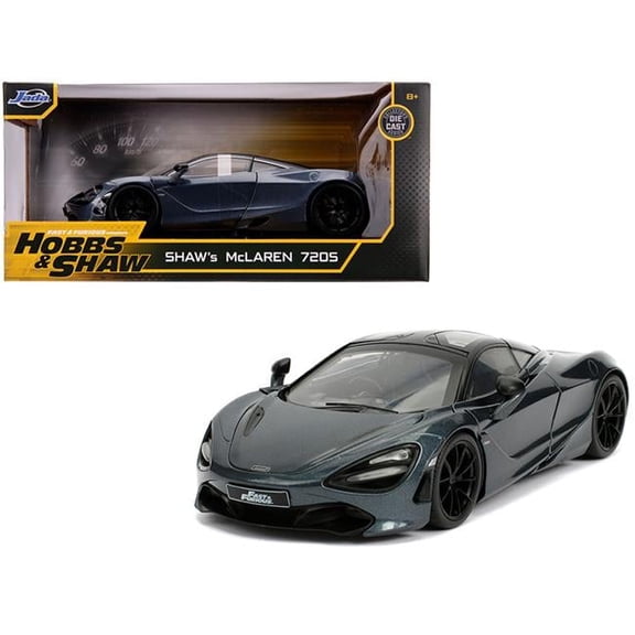 Jada Shaws McLaren 720S RHD Right Hand Drive Metallic Gray Fast & Furious Presents Hobbs & Shaw 2019 Movie 1 by 24 Diecast Model Car