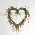 thumbnail image 5 of MAHAQI Heart Wreath Handmade Natural Grapevine Wreath Rustic Twig Red Berry Wreath for Valentine’s Day Wedding Party Christmas, 5 of 6
