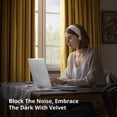 thumbnail image 4 of Half Price Drapes Signature Fool's Gold Velvet Blackout Curtains For Bedroom(1 Panel), 50WX 96L, 4 of 11