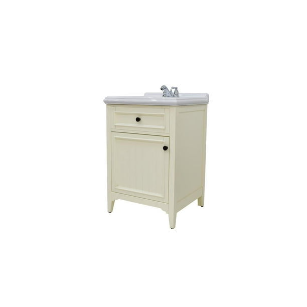 222 Fifth Rustic Antique White 24 Inch Vanity Walmart Com Walmart Com