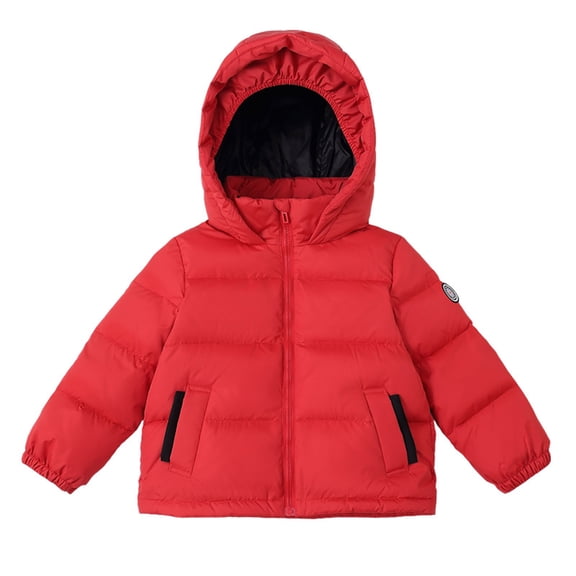 Staki Baby Boys Coat Warm Toddler Puffer Jacket Hooded Winter Outerwear for Boys Winter Coat Boys 3T,4T,5T,6Y,7Y,8Y(Red,4-5 Years)