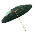 thumbnail image 2 of Paraguas plegable a prueba de viento para hombres y mujeres, miniparaguas portátil de viaje. verde, 2 of 9