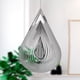 thumbnail image 5 of Campanas de viento de metal con efecto de luz que fluye en 3D - forma de gota de agua plateada, acero inoxidable, rotación silenciosa, para decoración de interiores, exteriores y balcones de jardín, 5 of 6