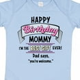 thumbnail image 4 of Inktastic Happy Birthday, Mommy I'm the Best Ever in Pink Boys or Girls Baby Bodysuit, 4 of 5