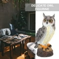 thumbnail image 2 of Resin Owl Statue Grey For Garden Decor 1Pcs 6.7x3.9x3In, 2 of 9