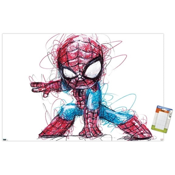 Marvel Comics - Spider-Man - Sketch Wall Poster, 22.375" x 34"