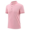 thumbnail image 2 of YLSDY Tshirts Shirts for Men Solid Color Casual Blouse Clothing Turndown Collar Sleeved Tops Blouse Comfort Button Collared Shirts Pink XXXXL, 2 of 8