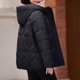 thumbnail image 4 of Puntoco Parkas Con Capucha Y Manga Larga Con Cremallera Y Bolsillos Dobles Y Botones De Color Liso Para Mujer, 4 of 6
