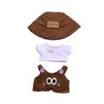 thumbnail image 2 of Vaveren 15-17cm Doll Clothes T Shirt Overalls with Hat Stuffed Animals Clothes Brown, 2 of 8