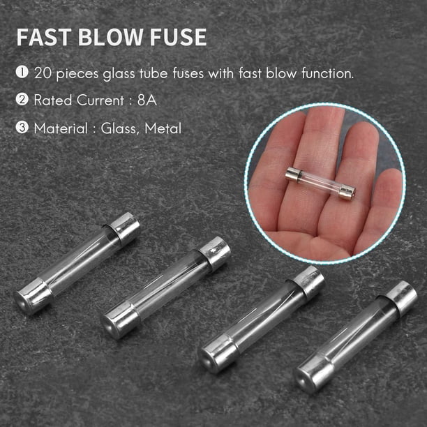 60 pcs Glass Fuse 6x30mm Quick Blow Fuses assortment glass fuse | UK 60 pcs Glass Fuse 6x30mm Quick Blow Fuses assortment glass fuse | UK