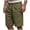 Army Green, variant on Mens Casual Shorts, Drawstring Waist Minimalist Style, Leather Patch Detail with Relaxed Fit for Daily Casual Dressing Yellow XL