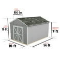 thumbnail image 4 of Handy Home Products Rookwood 10 ft. x 14 ft. Wood Storage Shed, 4 of 7