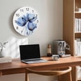 thumbnail image 6 of Wall Clock 14 Inch Modern Abstract Tulip Flower Round Silent Decorative Wall Clocks Battery Operated for Living Room Bedroom Kitchen Classroom Decor, Light Blue,Large, 6 of 7