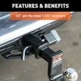 thumbnail image 3 of CURT 23020 Trailer Hitch Lock, 1/2-Inch Pin Diameter, Fits 1-1/4-Inch Receiver, 3 of 6