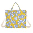 thumbnail image 7 of FORMRS Womens Corduroy Tote Bag Crossbody Shoulder Purse Handbag with Detachable Strap, Yellow Palm Tree Pattern, 7 of 7