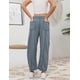 thumbnail image 3 of Pantalones deportivos Athlisan Baggy Barrel para mujer Dustyblue, talla M, 3 of 3