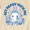 thumbnail image 3 of Instant Message - Bunny GRWM Fitted Short Sleeve Graphic T-Shirt, 3 of 6