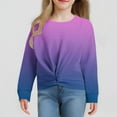 thumbnail image 2 of Gpaecead Girls Sweatshirt Long Sleeve Gradient Print Crewneck Pullover Sweatshirts for Teen Girls 3 Years Purple, 2 of 6