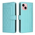 thumbnail image 2 of Compatible with iPhone 13 Case, Premium Leather iPhone 13 Wallet Book Case Magnetic Flip RFID Blocking Credit Card Holder Kickstand with Wrist Strap Shock Absorbing Case, Mint, 2 of 9