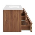 thumbnail image 4 of Modway Render 36" Wall-Mount Bathroom Vanity in Walnut White, 4 of 4