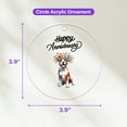 thumbnail image 4 of Happy Anniversary Pitbull Celebrates Wedding Love Family Party Acrylic Round Ornament Terrier Dog Lover Home Tree Decor - 01015, 4 of 4