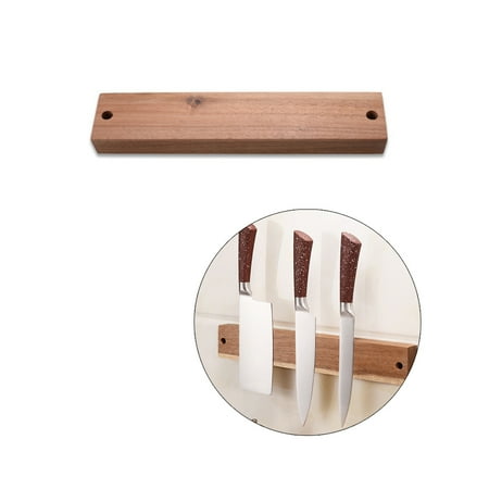 

sugeryy Powerful Wooden Magnetic Knife Holder Wall Mount Multi Purpose Knife Rack Kitchen Utensil Easy Storage Cooking Tool